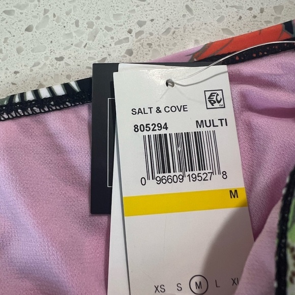 Salt + Cove Juniors Floral‎ Side Tie High Waist Swim Bottom Separates Junior NEW - Picture 6 of 9